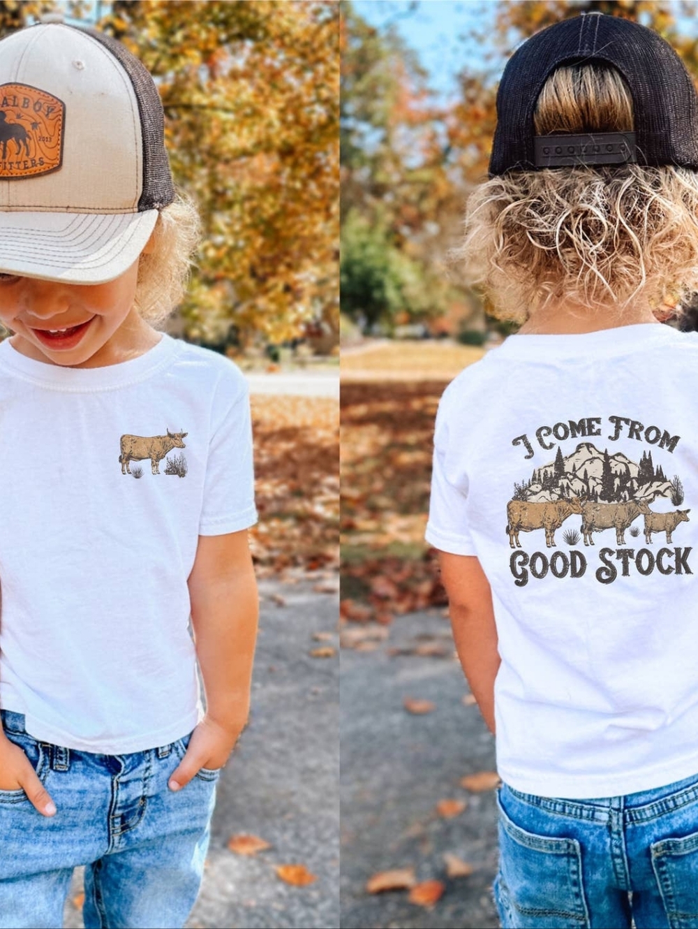 Kids Tan Cow Graphic Short-Sleeve Tee - Picture 1 of 4